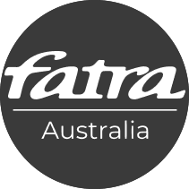 Fatra Australia logo in white text on a dark circular background