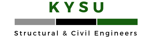 KYSU logo with green letters above a gray bar and “Structural & Civil Engineers” text below