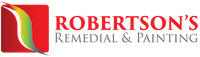 Robertson’s Remedial & Painting logo in red, green, and white