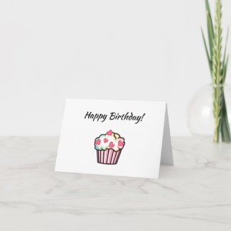 Happy Birthday Cupcake Card