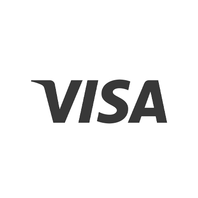 A black and white visa logo on a white background.