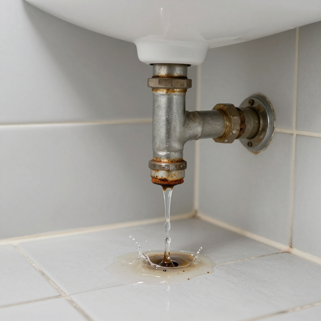 plumbing leak in residential home.
