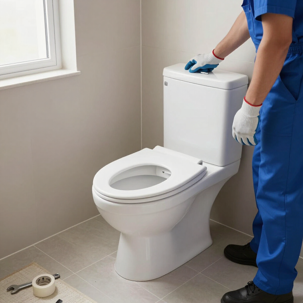toilet the was just recently replaced by local plumber.