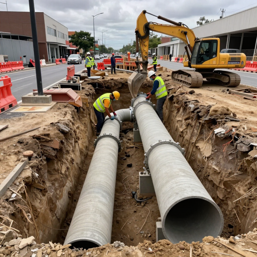 main sewer line clog being repaired in castle rock, Colorado.