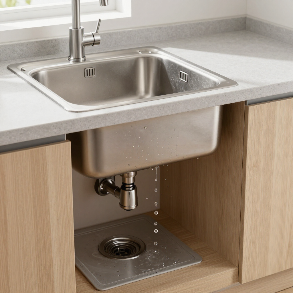 Leaking sink and faucet.