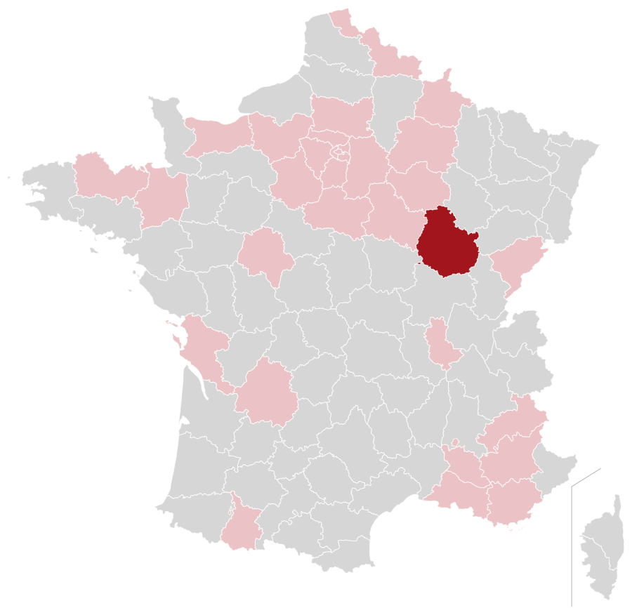 Carte de l'agence NGAN Côte-d'Or