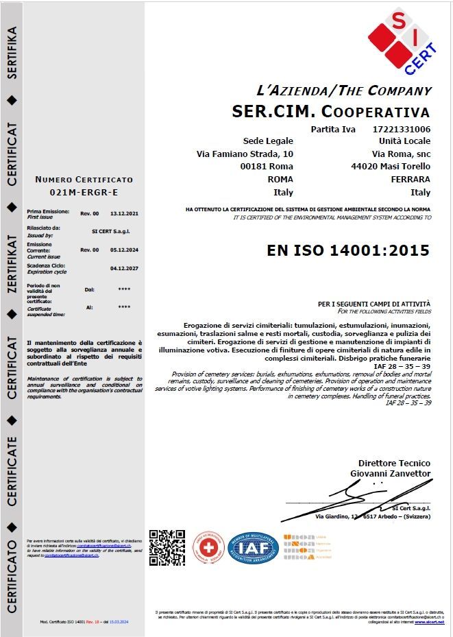 certificazione en iso 14001