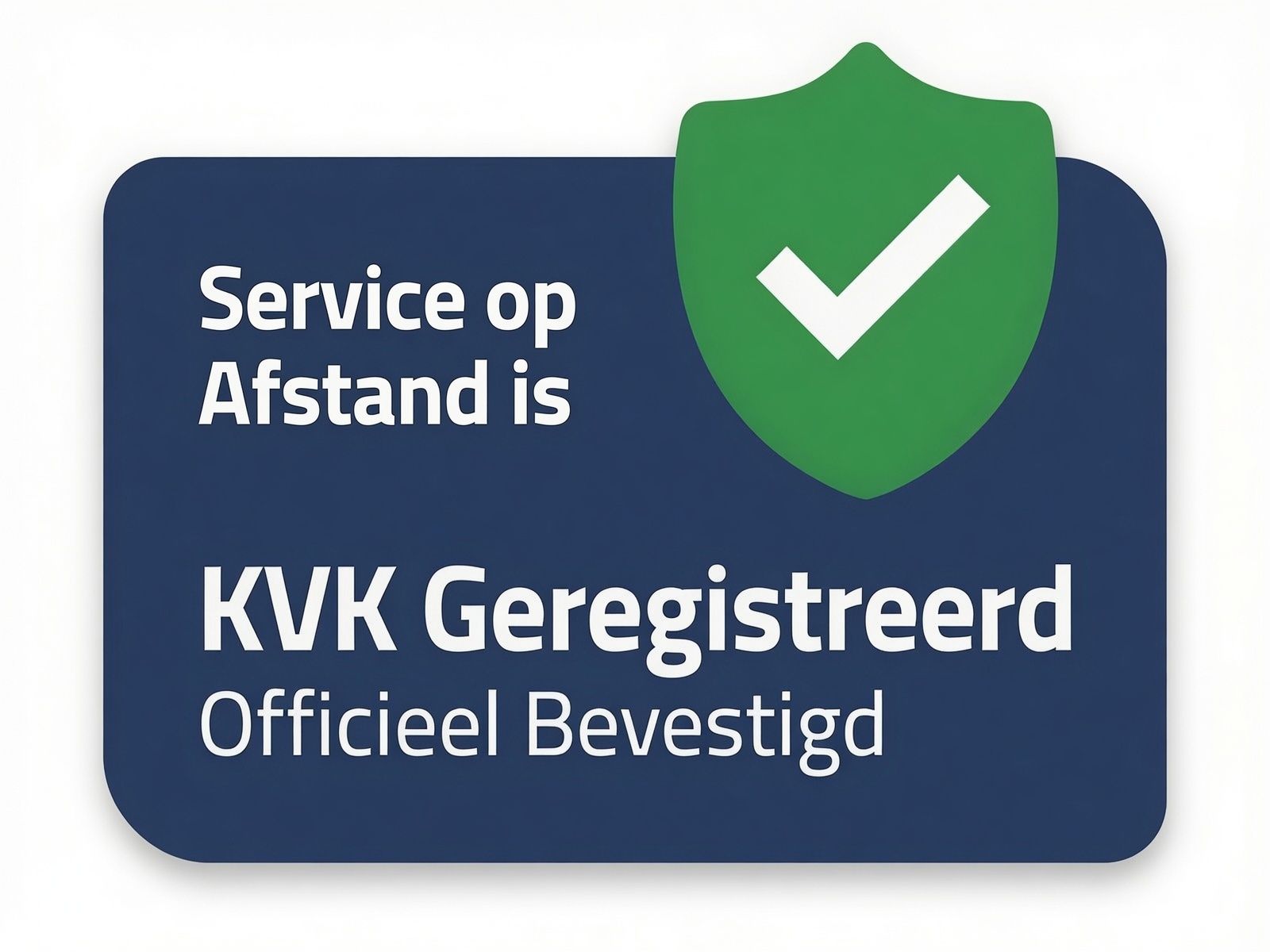 Service op Afstand is officieel ingeschreven in het handelsregister van de Kamer van Koophandel.
