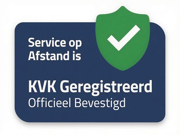 Service op Afstand is officieel ingeschreven in het handelsregister van de Kamer van Koophandel.