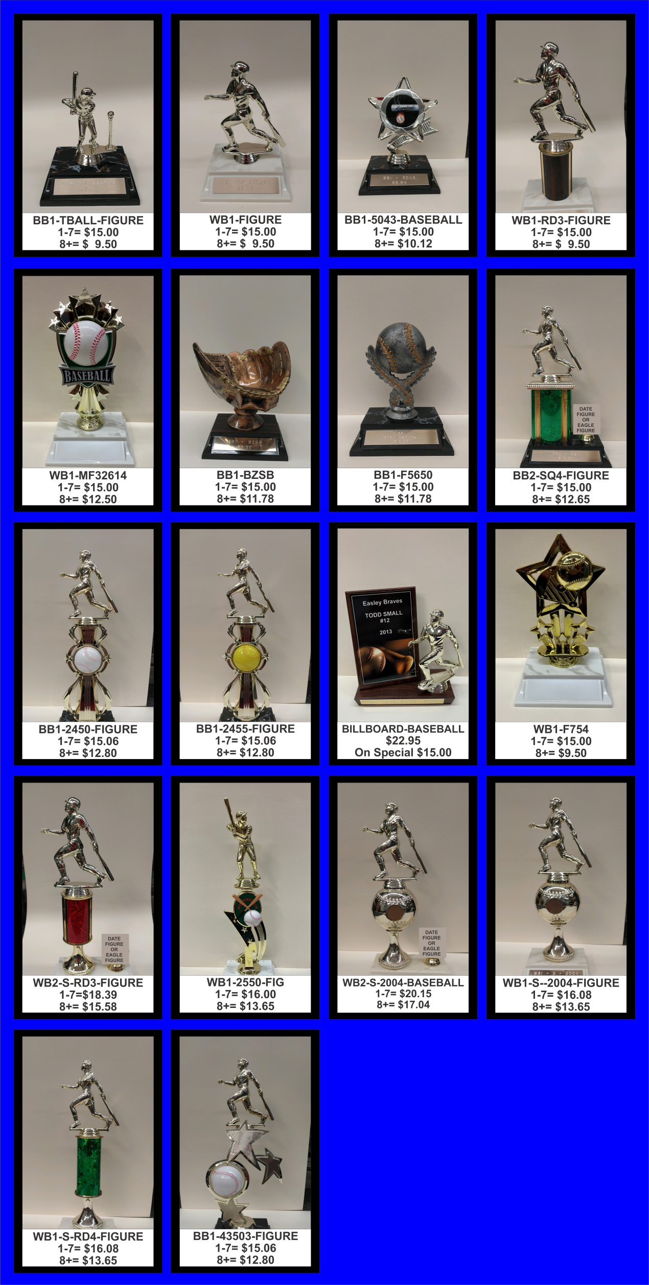 Baseball trophies — Easley, SC — TU Engraving & Awards Baseball trophies — Easley, SC — TU Engraving & Awards