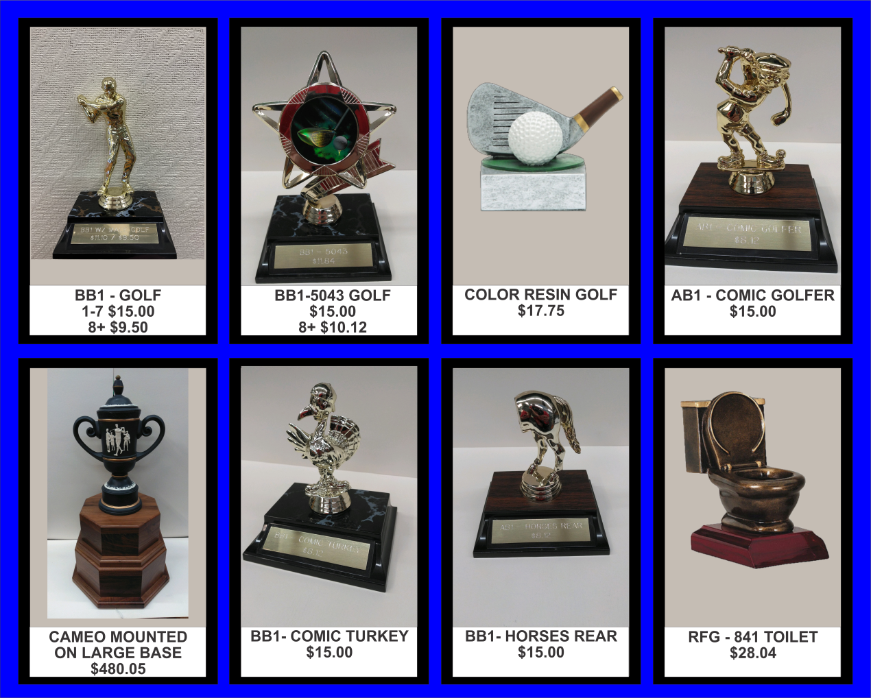 Golf trophies — Easley, SC — TU Engraving & Awards Golf trophies — Easley, SC — TU Engraving & Awards