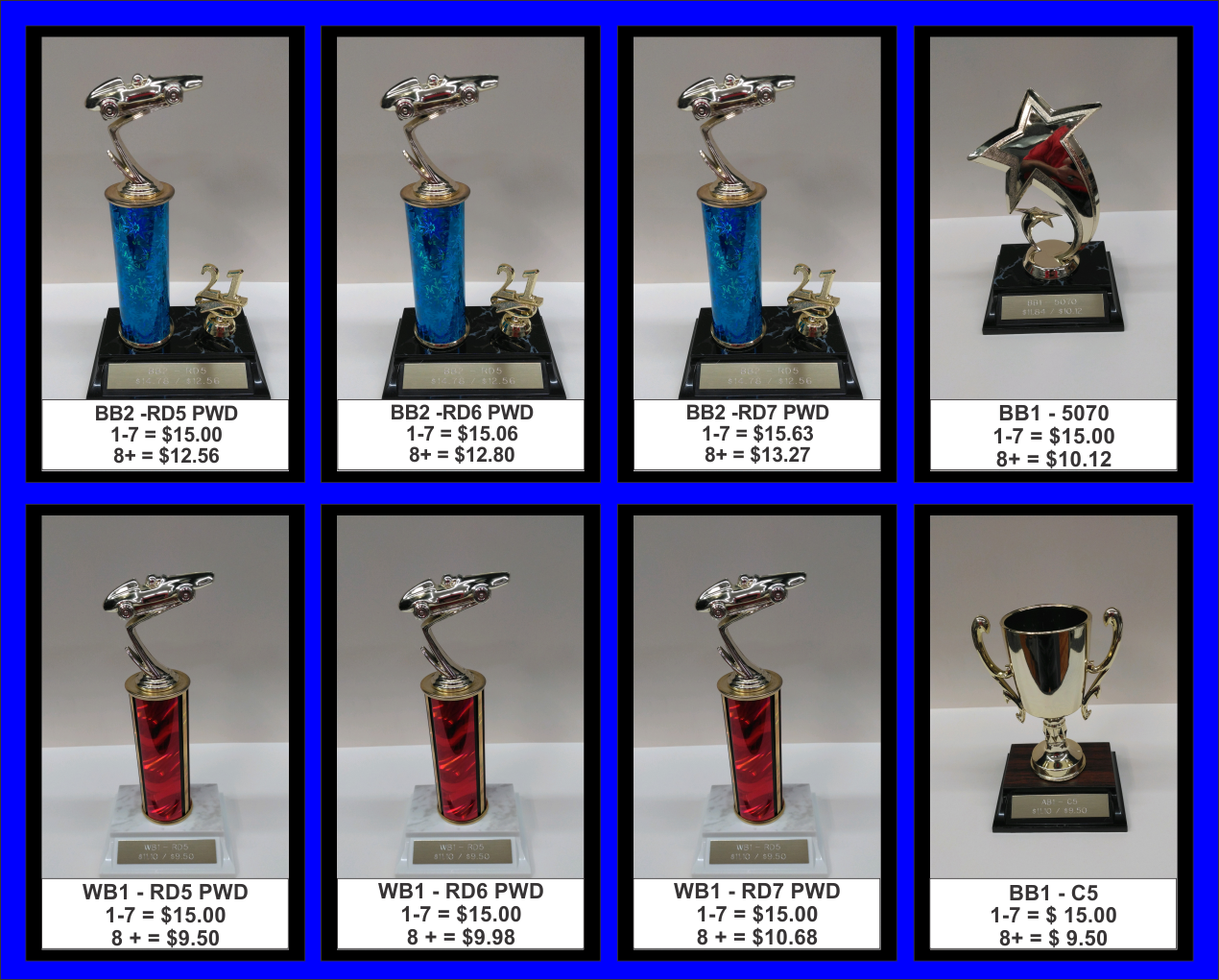 Pinewood Derby trophies — Easley, SC — TU Engraving & Awards Pinewood Derby trophies — Easley, SC — TU Engraving & Awards