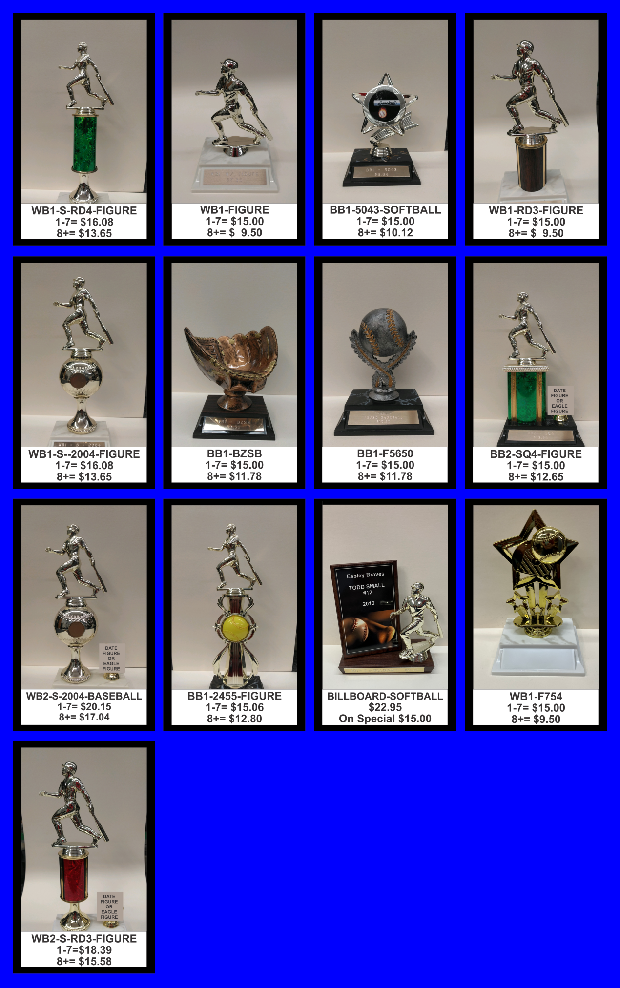 Softball trophies — Easley, SC — TU Engraving & Awards Softball trophies — Easley, SC — TU Engraving & Awards