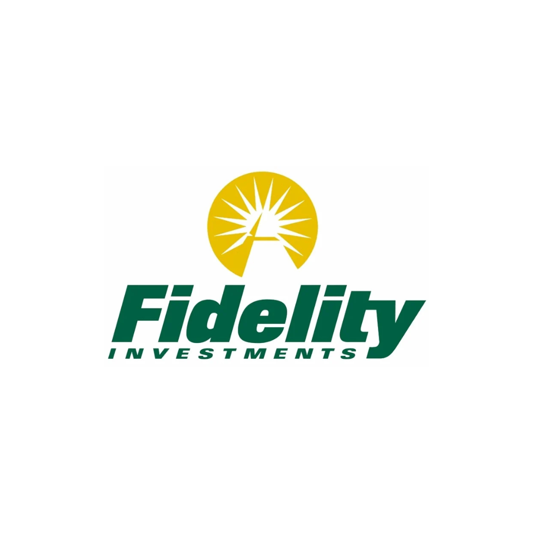 A green and yellow logo for fidelity investments
