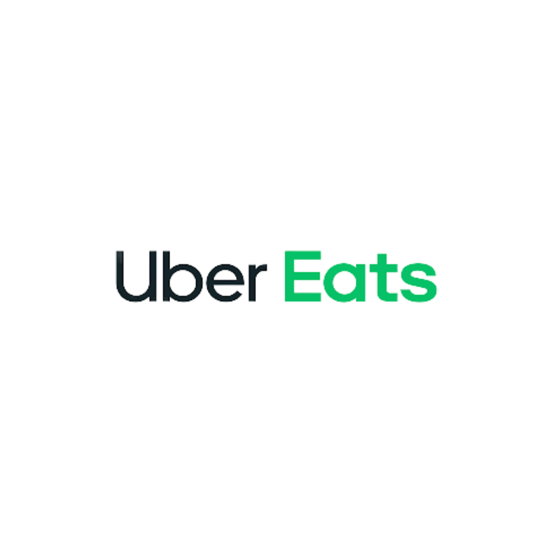 The uber eats logo is green and black on a white background.