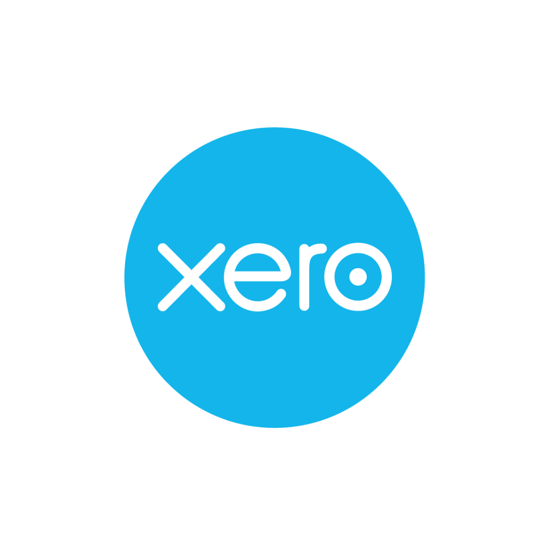 The xero logo is in a blue circle on a white background.