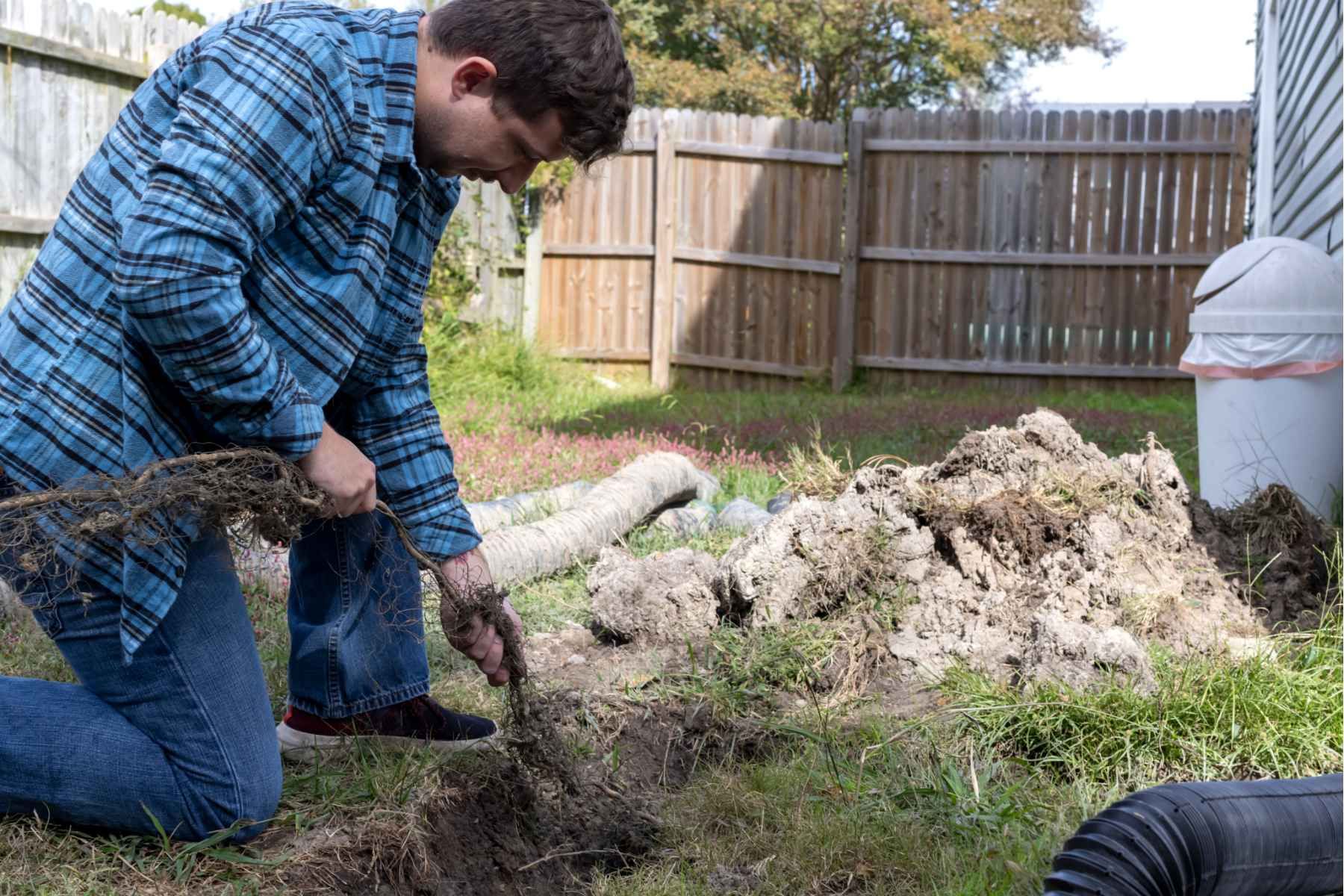 french drain installation
