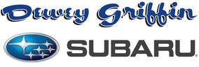 Dewey Griffin Subaru logo: blue script text above the Subaru logo.