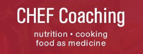 CHEF Coaching, text on a red background, with 