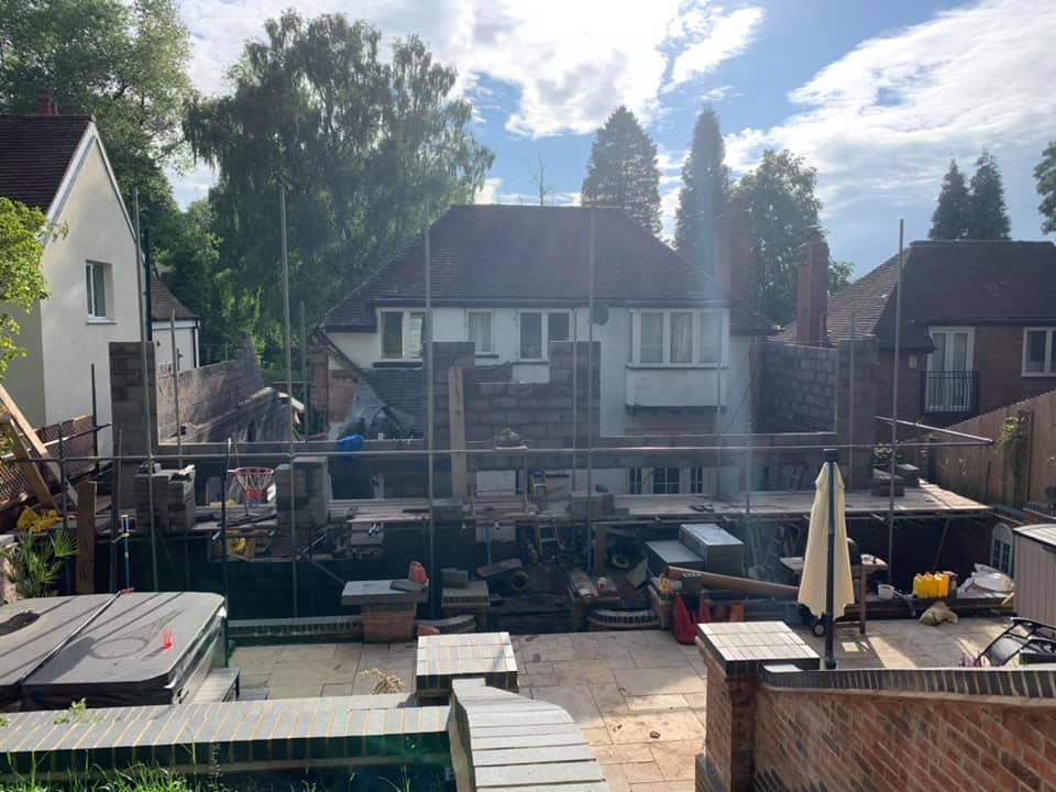 House Extension being constructed