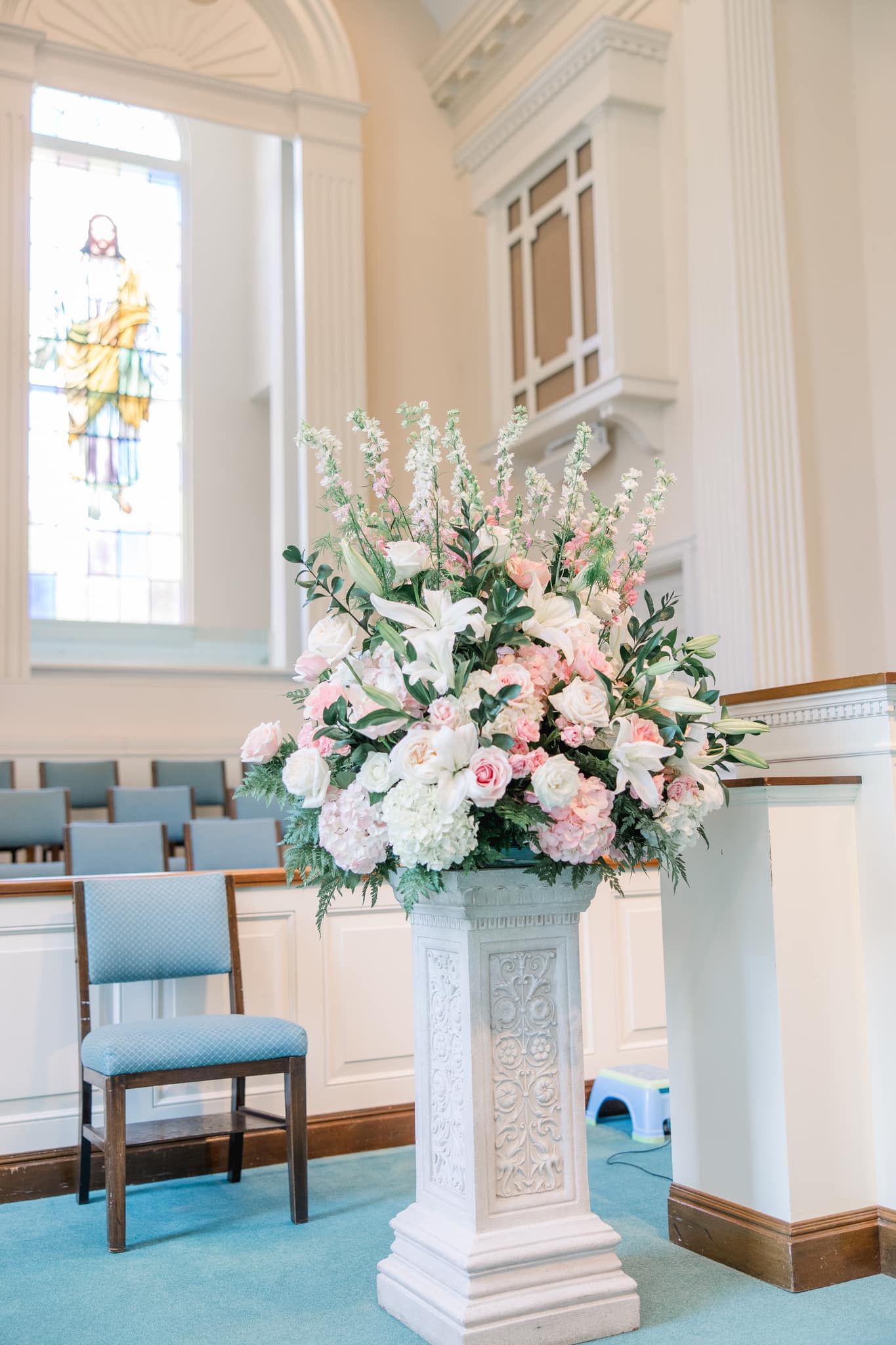 Flowers at a Bluefield WV Baptist Church