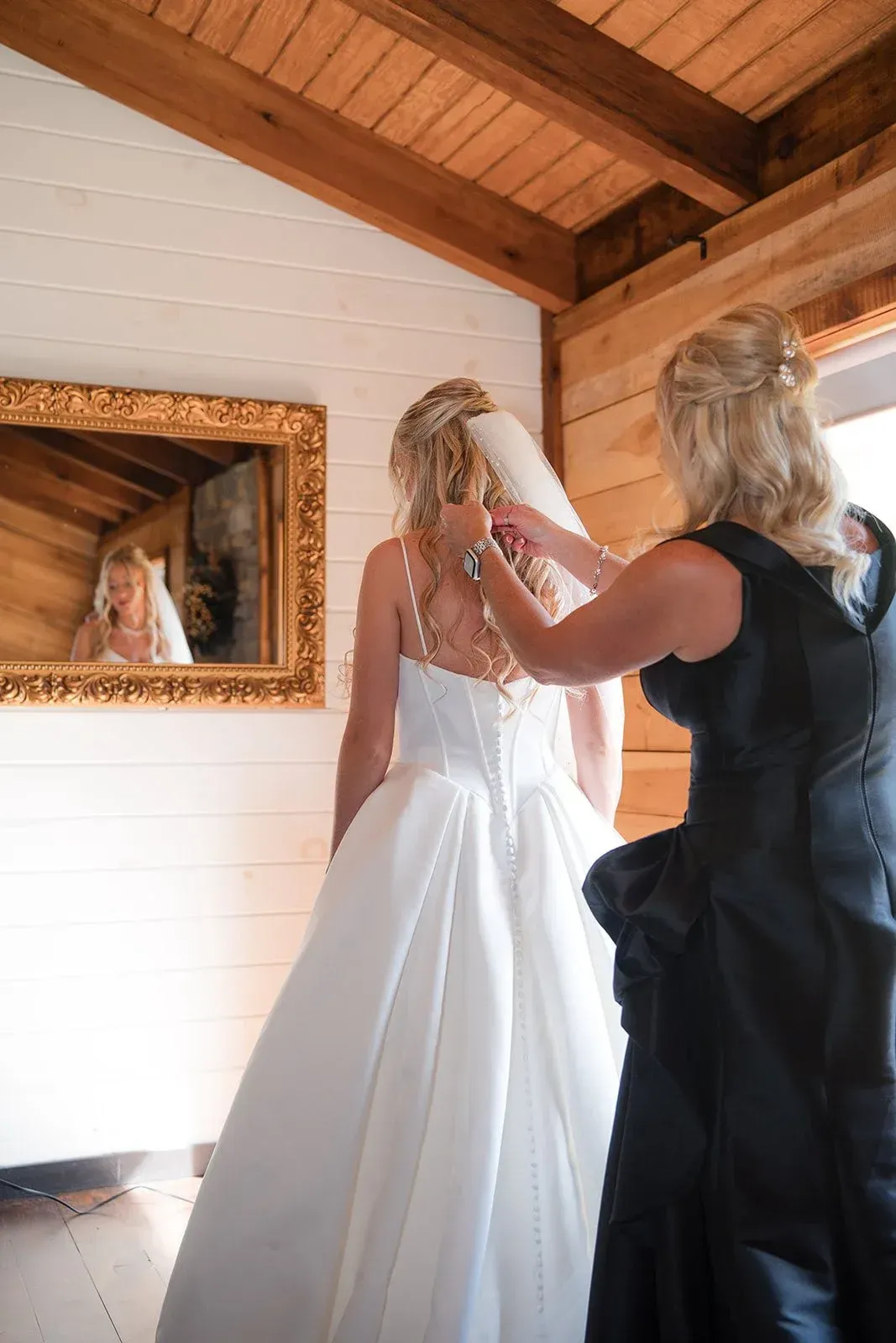 Mother and Bride Getting Ready Photos at the Lodge at Glade Creek Farm WV