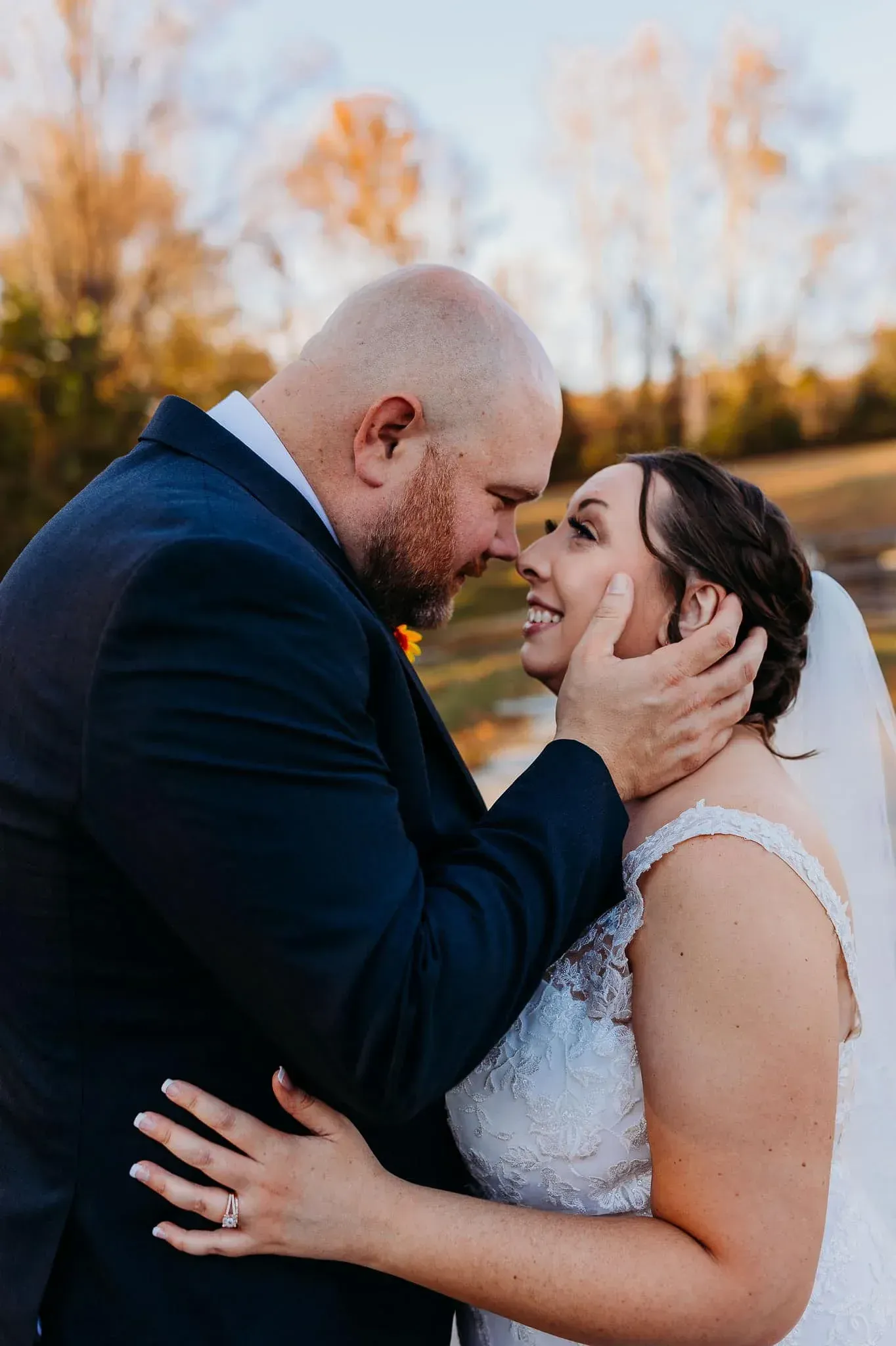 Bride and Groom Couple Portrait at Valley Park Confluence Center