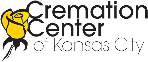 Logo for Cremation Center of Kansas City with yellow urn icon and black text