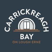 A logo for carrick reach bay on lough erne