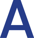 Blue capital letter