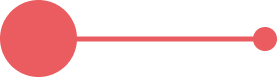 Two connected red circles with a red line between them.
