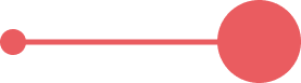 Two connected red circles with a red line between them.