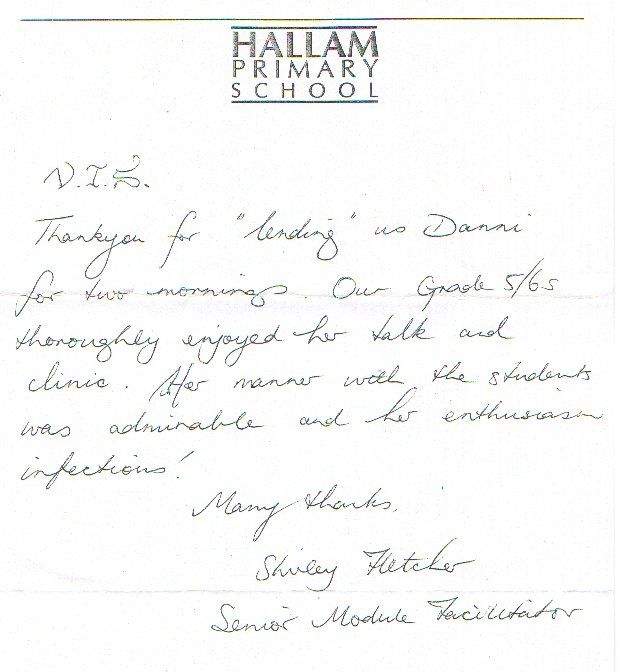Thank you letter