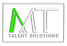 MAT Talent Solutions logo with green and gray stylized letters on a white background