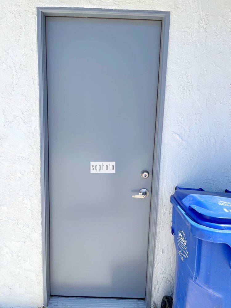 Grey door with 
