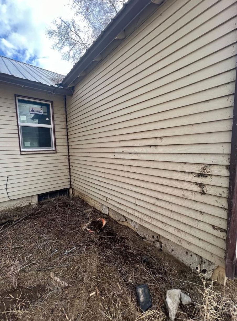 Pressure washing a deck