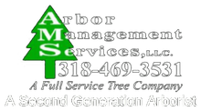 Arbor Management Services logo with green tree and phone number 318-469-3531