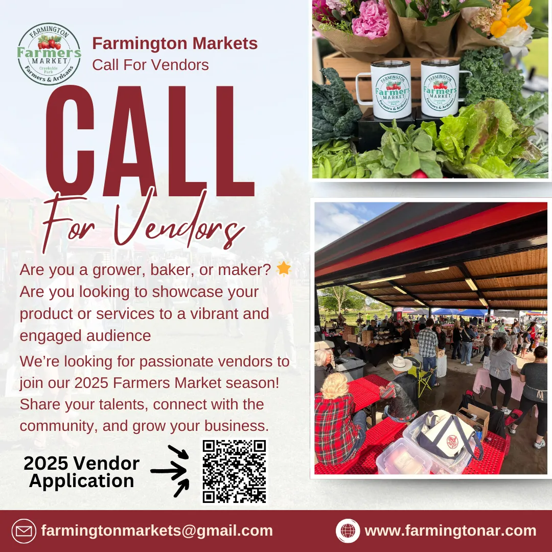 Flyer for Farmington Markets,