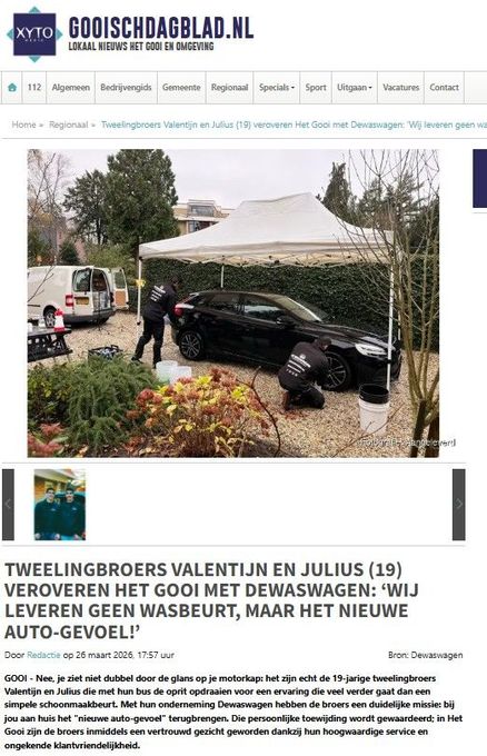 Exclusieve autoverzorging voor particulieren en bedrijven door Dewaswagen