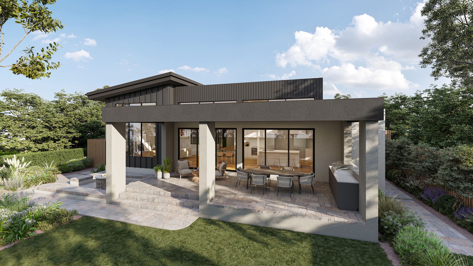 Yarrum Designer homes back of house exterior design