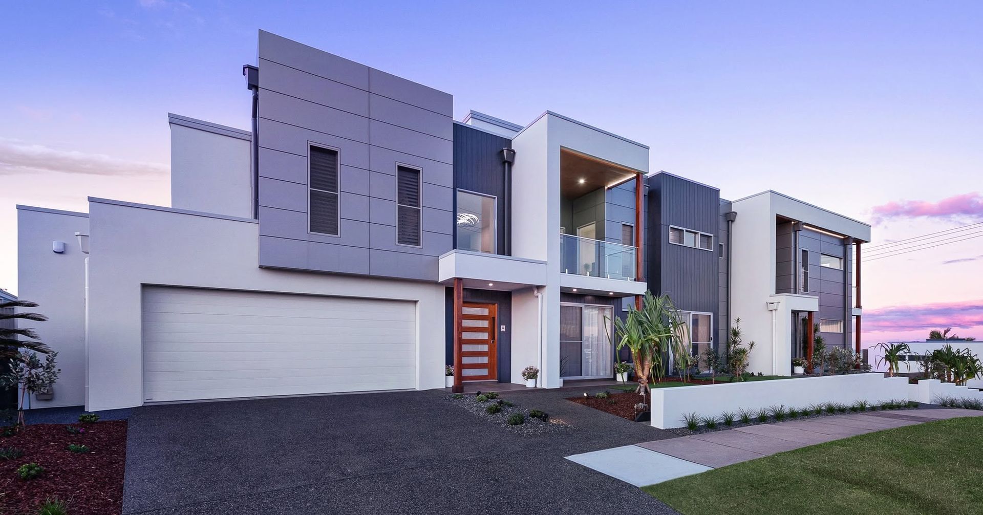 Facade dual occupancy home Hunter Valley