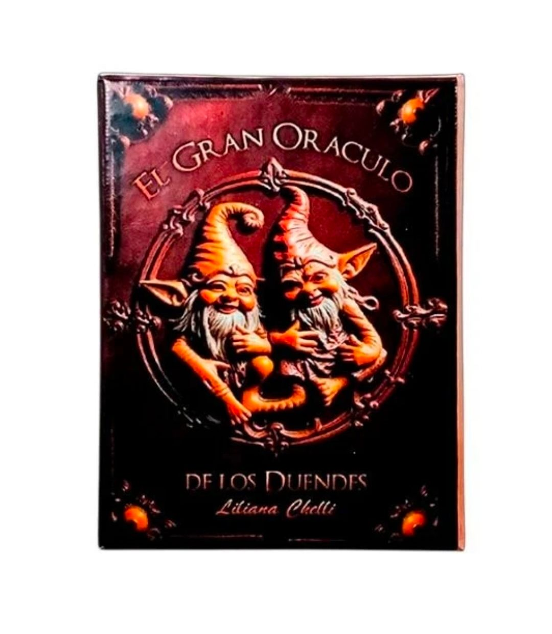 Carta del tarot de fantasía oscura titulada “El Gran Oráculo”