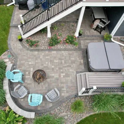 Custom landscaping services in Mound creating functional and attractive outdoor living spaces for residential properties