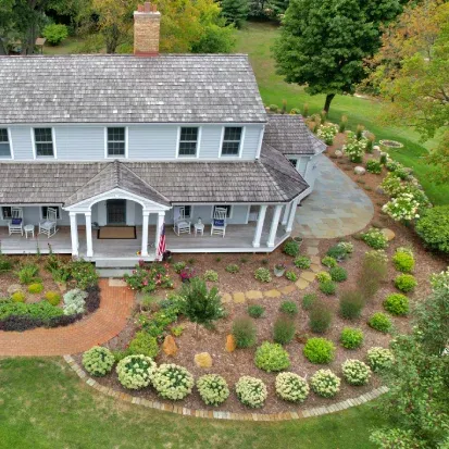 Custom landscaping services in Wayzata creating elegant and functional outdoor living spaces for residential properties