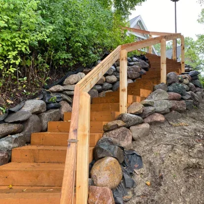 landscape design in Minnetonka enhancing curb appeal with plants hardscapes and outdoor layout planning