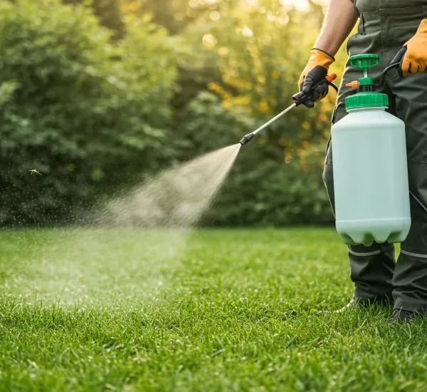 Lawn fertilization and weed control in Loretto MN promoting greener grass and preventing unwanted weed growth