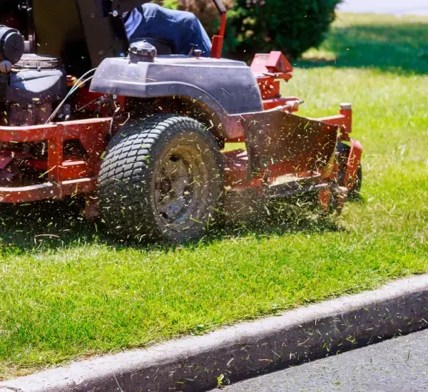 Weekly lawn mowing service in Loretto MN keeping residential lawns clean healthy and evenly maintained