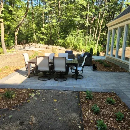 Paver patio design in Loretto MN providing elegant and long lasting outdoor surfaces for patios and gathering spaces