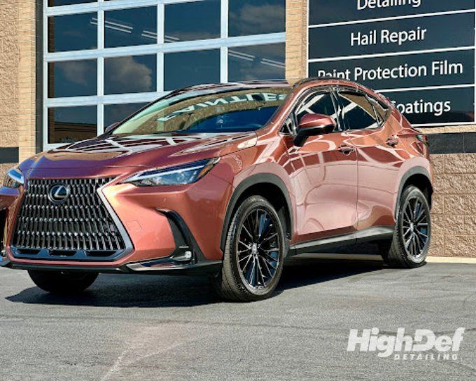 Bronze Lexus NX SUV with paint protection film in Goshen protecting paint on fall roads