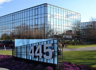 A building with the number 445 on it